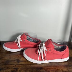 Vans Women's Canvas Sneakers Size 6.5  Pink Lace-up Floral Inside-Skater, Boho
